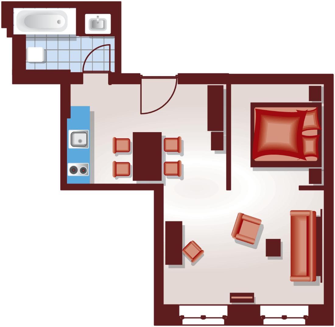 Apartmenthotel Quartier M Lipcse Szoba fotó